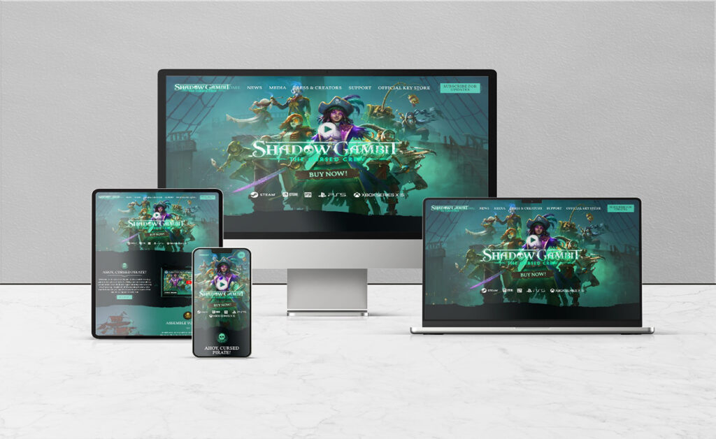 Interactive Gaming Website for Game Launch